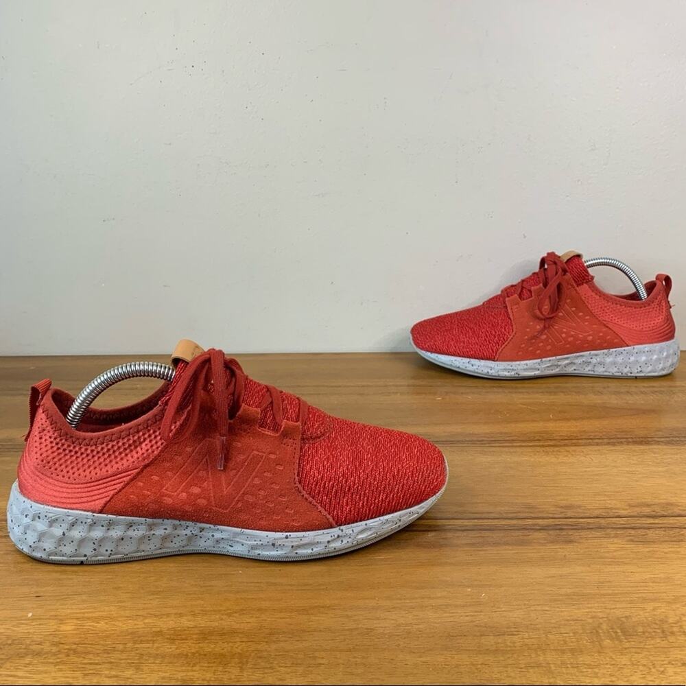 New Balance Womens Cruz Red Suede Sneaker Size 8.5